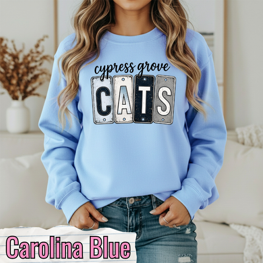 Cypress Grove Cats License Plate