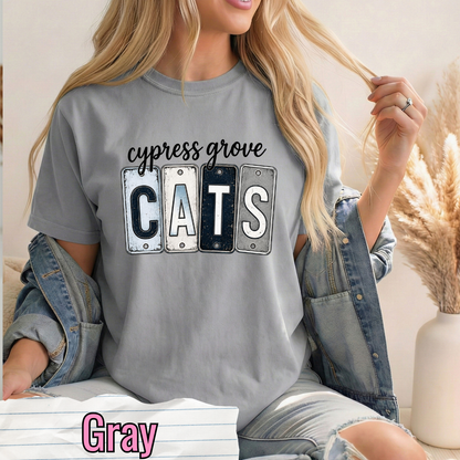 Cypress Grove Cats License Plate
